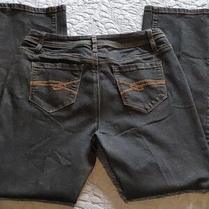 Elegant Charcoal Women's Straight Leg Jeans